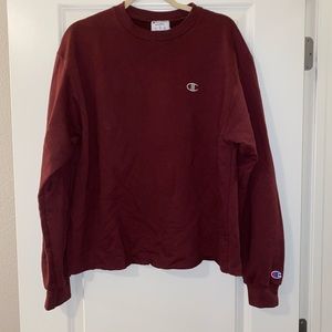Champion burgundy cropped crewneck